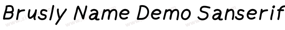 Brusly Name Demo Sanserif字体转换